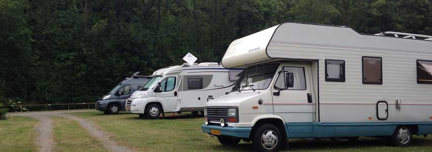 Paved camping pitches in the Belgian Ardennes