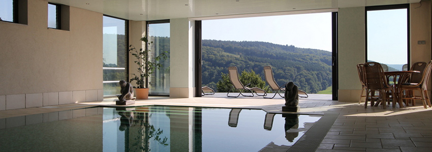 Apartment Ardennes with a pool with stunning views over the valley