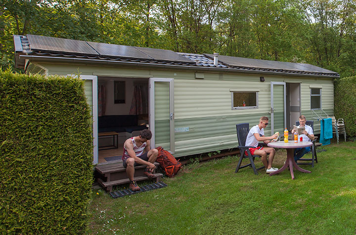 Klassisches Mobilheim ist eine günstige Unterkunft in den Ardennen